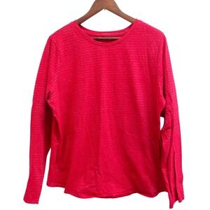 SONOMA Everyday Tee Women's Red Striped Long Sleeve Shirt XXL / #1275